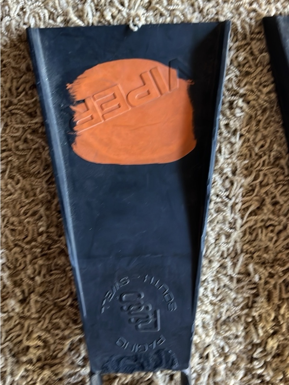 Men's Swim/Surf Fin - Black with Orange Accent